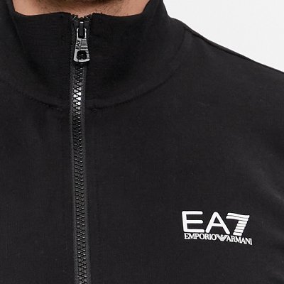 EA7 Emporio Armani bluza męska czarna ze stójką 3DPM61-PJ05Z-1200