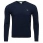 Lacoste sweter męski granatowy klasyczny crew-neck 