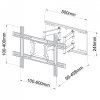 UCHWYT DO TV LED/LCD AR-87 ART 40-80 60KG reg. pion/poziom 46cm