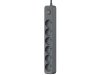 Listwa zasilająca antyprzepięciowa TRACER Power Line+ 1,8 m Graphite (6 gniazd)