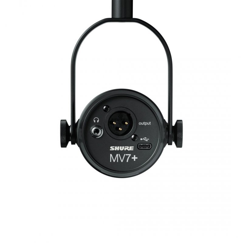 Shure MV7+-K-BNDL - Mikrofon lektorski/wokalny ze złączem XLR/USB-C Czarny + statyw biurkowy GATOR