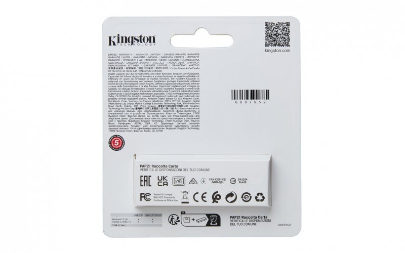 KINGSTON FLASH 512GB USB 3.2 Gen 1 DataTraveler Exodia S B+Y