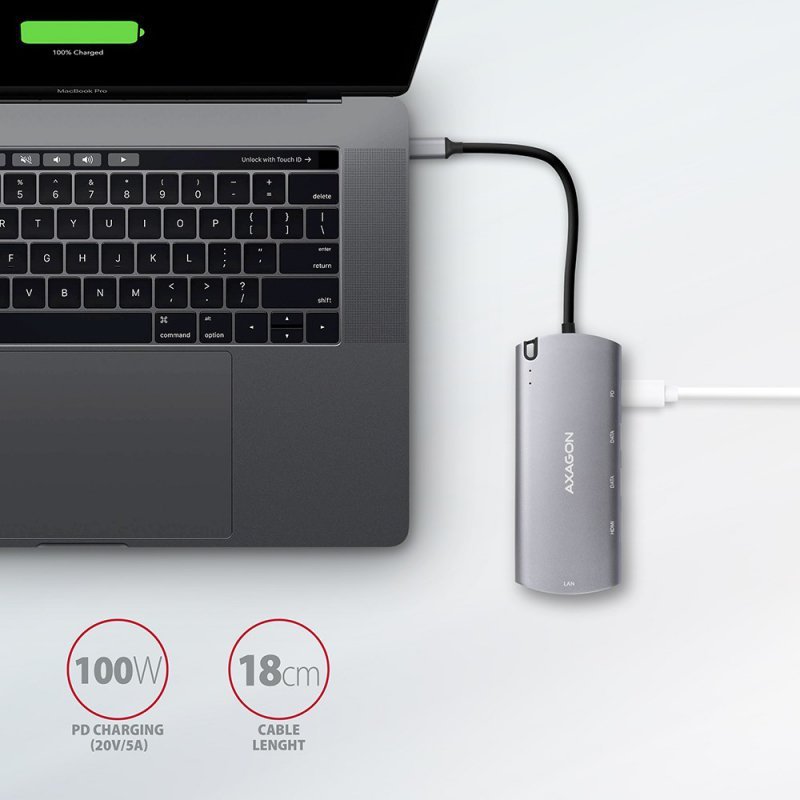 AXAGON HMC-6M2 Wieloportowy hub USB-C