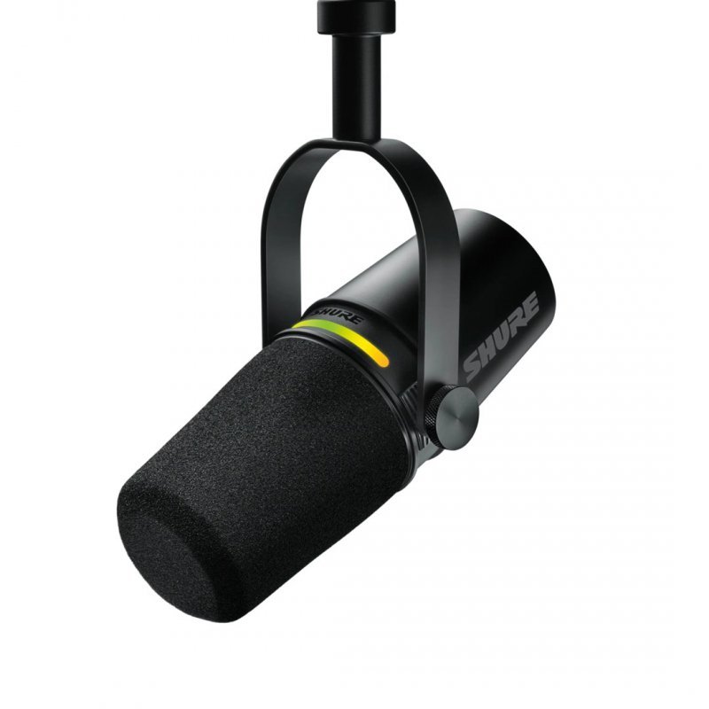 Shure MV7+-K-BNDL - mikrofon lektorski/wokalny ze złączem XLR/USB-C, czarny + statyw biurkowy GATOR