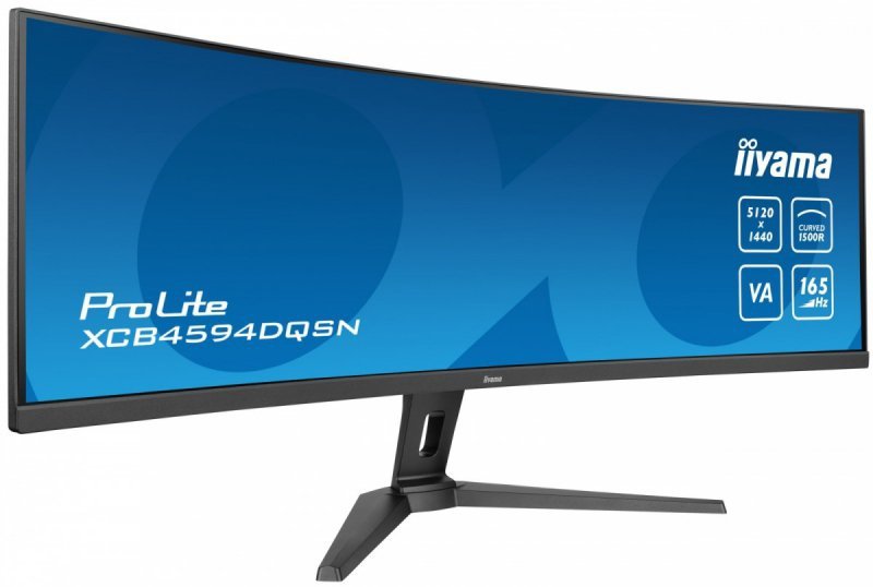 IIYAMA Monitor 44.5 cala XCB4594DQSN-B1 VA,DQHD,165HZ,USB-C-DOCK,RJ45,32:9,1500R,450cd/m2,3000:1,0.8ms,3xUSB,2xHDMI,1xDP,2x3W,Po