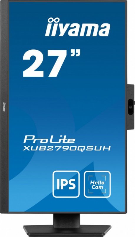 IIYAMA Monitor 27 cali XUB2790QSUH-B1 IPS,QHD,CAM,MIC,HDMI,DP,3xUSB(3.2),  100Hz,ADAPTIVE SYNC,FlickerFree,2x2W,WINDOWS HELLO