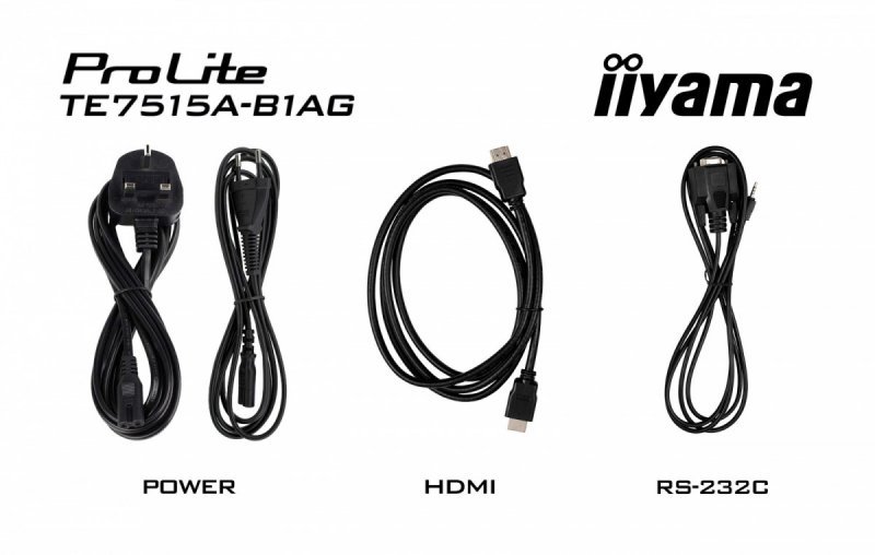 IIYAMA Monitor 75 cali TE7515A-B1AG IPS,4K,40pkt,550cd,DeepContrast-IR+,    HDMI x2,DP,USB-C, 2 x 20W, OPS Slot x1, 5xUSB, 2xRJ45,8-Array,EDLA, WiFi,PiP, iiW