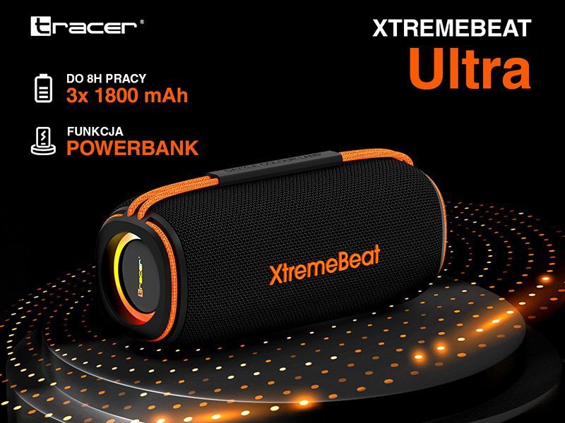 Głośniki TRACER XtremeBeat Ultra TWS BT RGB BLACK