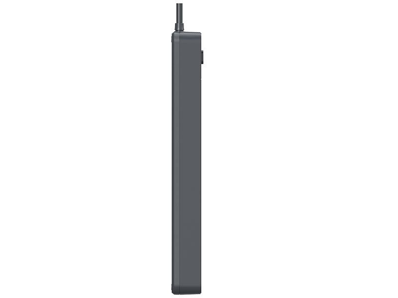 Listwa zasilająca antyprzepięciowa TRACER Power Line+ 1,8 m Graphite (6 gniazd)