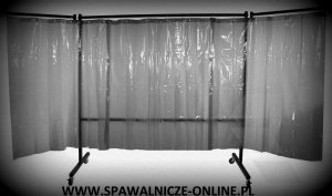 PARAWAN OCHRONNY Z RAMIONAMI OPEN WELD SOLID Z FOLIĄ BEZBARWNĄ 3700X1900 mm; 4100x1900 mm; 4700x1900 mm (szer x wys) 