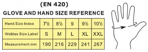Rękawice spawalnicze WELDAS 10-2392 LH/XL (dwie lewe rękawice) - 5 par