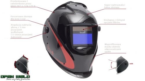 PRZYŁBICA AUTOMATYCZNA Z NAWIEWEM FOCUS AIR RX1 F300