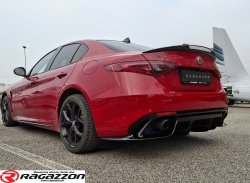 Dyfuzor zderzaka, rear diffuser CADAMURO Alfa Romeo Giulia Veloce / Quadrifoglio style czarny