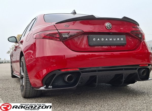 Dyfuzor zderzaka, rear diffuser CADAMURO Alfa Romeo Giulia Veloce / Quadrifoglio style do malowania