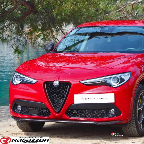 Dokładka zderzaka front lip splitter STILE ITALIA CARBON Alfa Romeo Stelvio 2016 - 2024
