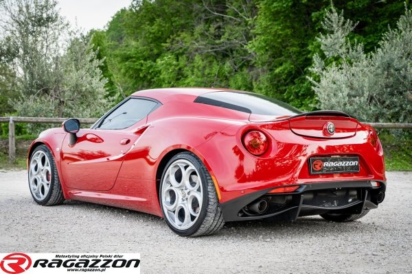 Tłumik końcowy z zaworem RAGAZZON BLACK sportowy wydech Alfa Romeo 4C 1750 TBi 2013 - 2020