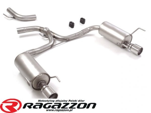 Tłumik końcowy podwójny RAGAZZON 90mm sportowy wydech Alfa Romeo 159 1.9 JTDm / 2.0 JTDm