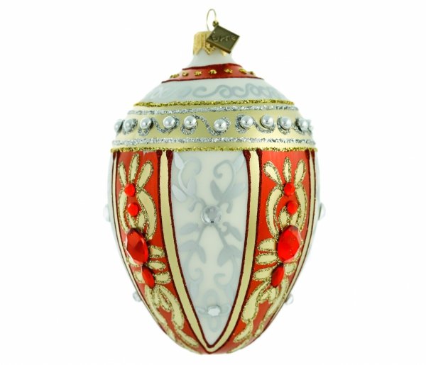 Glass bauble egg 13cm - Chord