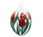 Christmas ornament Easter egg 7,5cm - Red tulips 