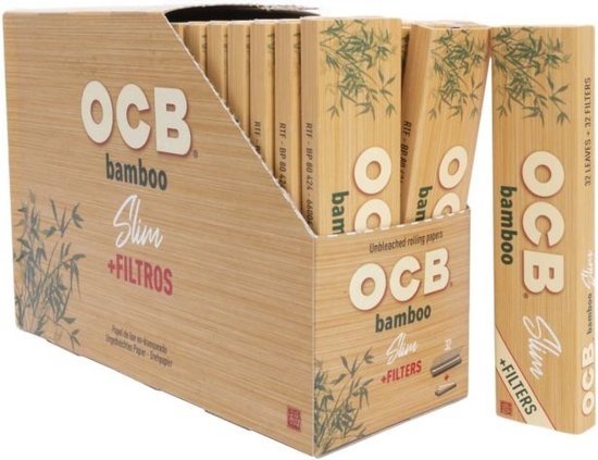 [OCB] BAMBOO SLIM PAPER + FILTER TIPS (x32)