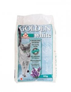 Golden Grey White żwirek bentonitowy dla kotów lawendowy 14kg