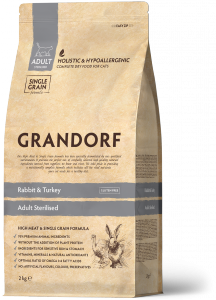 Grandorf Adult Cat Sterilised - Rabbit & Turkey 2kg.