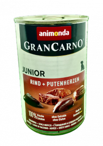  Animonda Gran Carno Junior wołowina z sercami indyczymi 400g.