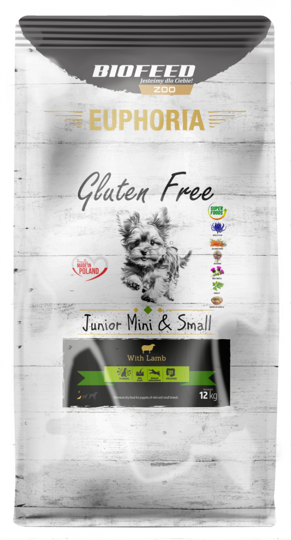 Biofeed Euphoria Junior Mini &amp; Small Dog with Lamb 12kg.