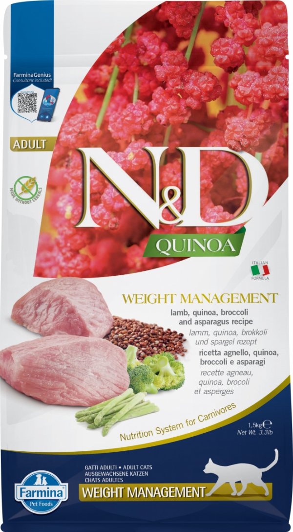 opakowanie karmy Farmina N&amp;D Quinoa Weight Management 1,5kg