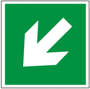  Znak kierunek drogi ewakuacyjnej 113 (P.F.) 150x150