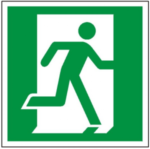 Znak drzwi ewakuacyjne prawe 110 (F.F.)