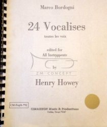 Bordogni M.: 24 Vocalises toutes les voxedited for All Instruments by Henry Howey, zawiera płytę CD