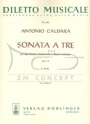 Diletto Musicale Caldara Antonio: Sonata a tre per due Violini, Violoncello e Basso continuo op. 1/9 h-moll (Erich Schenk), D.13260
