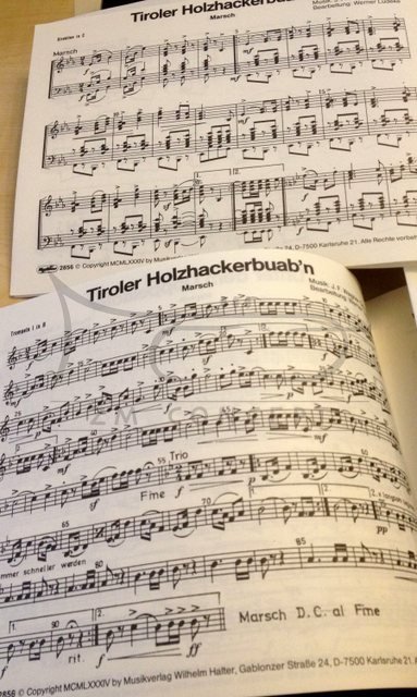 Wagner, Joseph, Franz: Unter dem doppeladler op. 159 und Tiroler Holzhackerbaub'n na orkiestrę marszową, partytura i głosy