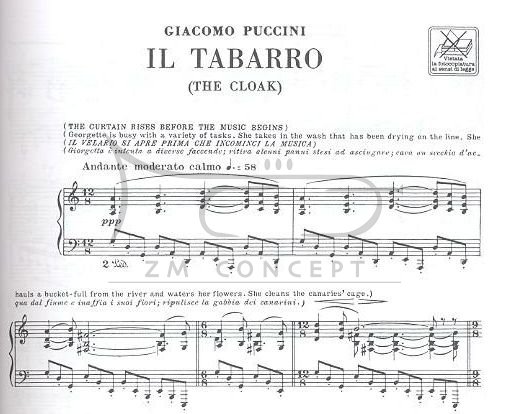 Puccini, Giacomo: IL TRITTICO: głosy i Wyciąg fortepianowy (EN/IT)
