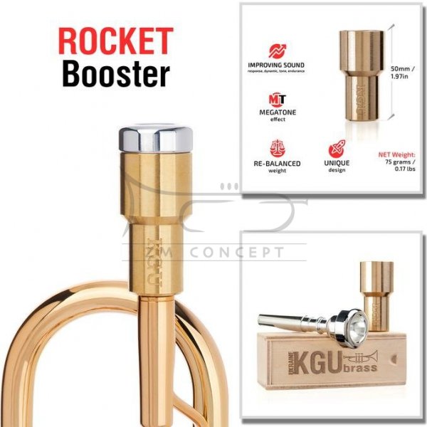 KGU Rocket Booster do ustnika trąbki Raw Brass