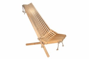 Leżak Fotel drewniany EcoFurn EcoChair Brzoza Brązowa 