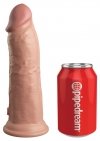 Miękkie silikonowe dildo z twardszym rdzeniem King Cock 8 Inch Dual Density Silicone Cock Light