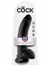 King Cock 9 Cock with Balls Black
