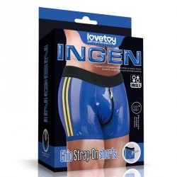 CHIC STRAP-ON SHORTS (36 - 39 CALI W PASIE) NIEBIESKI