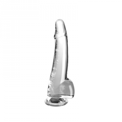 King Cock Transparentne Dildo Clear 10 with Balls