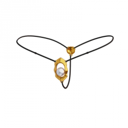 Upko Moist Eyes G-string Clitoral Jewelry With Bead Stimulator