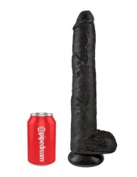 King Cock 14 Cock with Balls Black