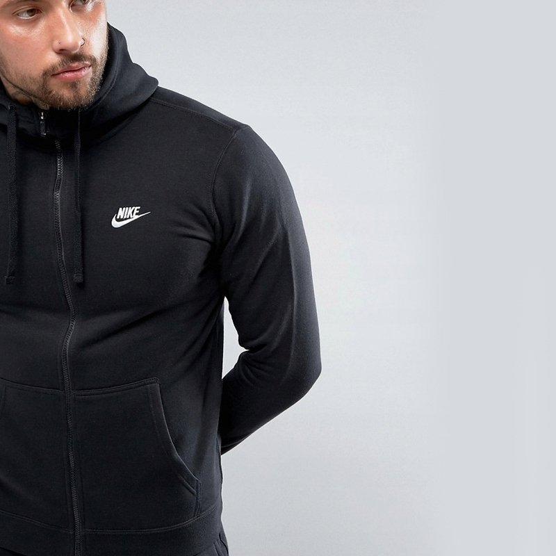 Nike bluza m ska czarna kaptur 804389 010 BLUZY