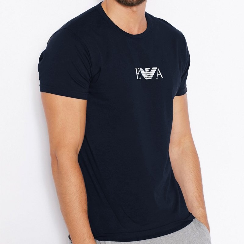 Emporio Armani t-shirt koszulka męska granatowa komplet 2-pack 