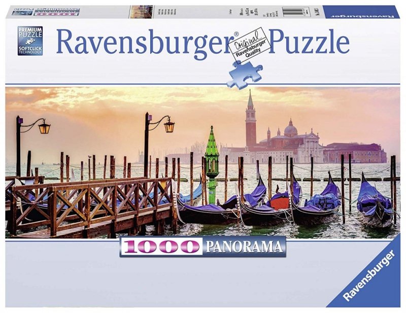 Puzzle 1000 Ravensburger 15082 Panorama - Wenecja - Gondole