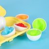 Układanka edukacyjna sorter dopasuj kształty jajka montessori owoce warzywa 6szt