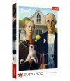 Trefl Puzzle 500 elementów American Gothic Psia Edycja