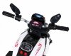 Motorek Fast Tourist na akumulator dla dzieci Biały + Audio + Światła + Ekoskóra