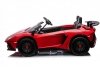 Auto Lamborghini Aventador SV na akumulator dla 2 dzieci Czerwony + Pilot 2,4 GHz + Pianka EVA + Audio LED
